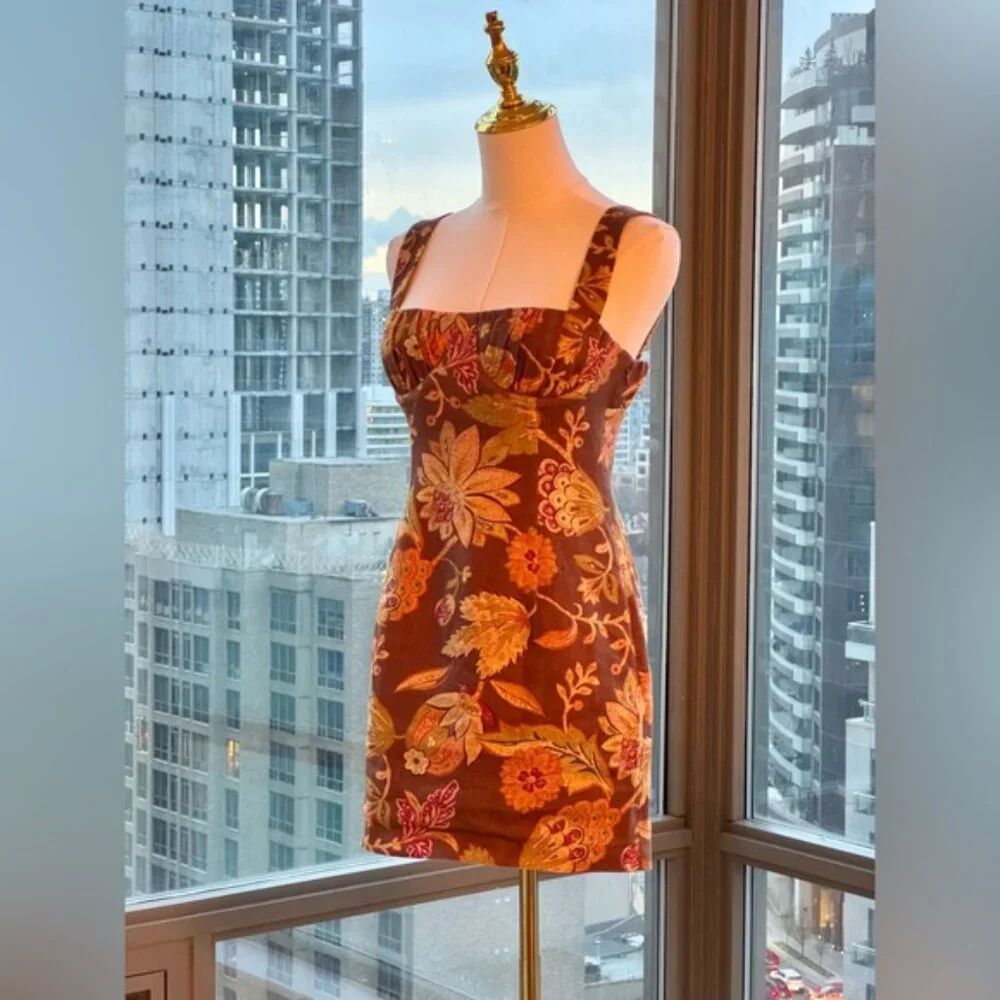 🆕 SIR THE LABEL 🧿 NWOT Floral Linen Minidress, Mojave Print - Sz 1 US XS - Picture 12 of 16